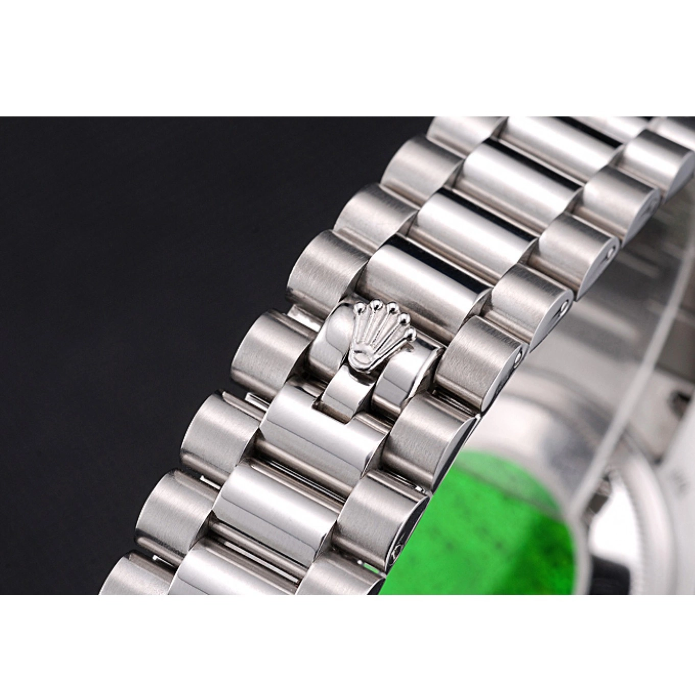 MiroTime 0716 Rolex Day-Date Polished Stainless Steel Silver Dial